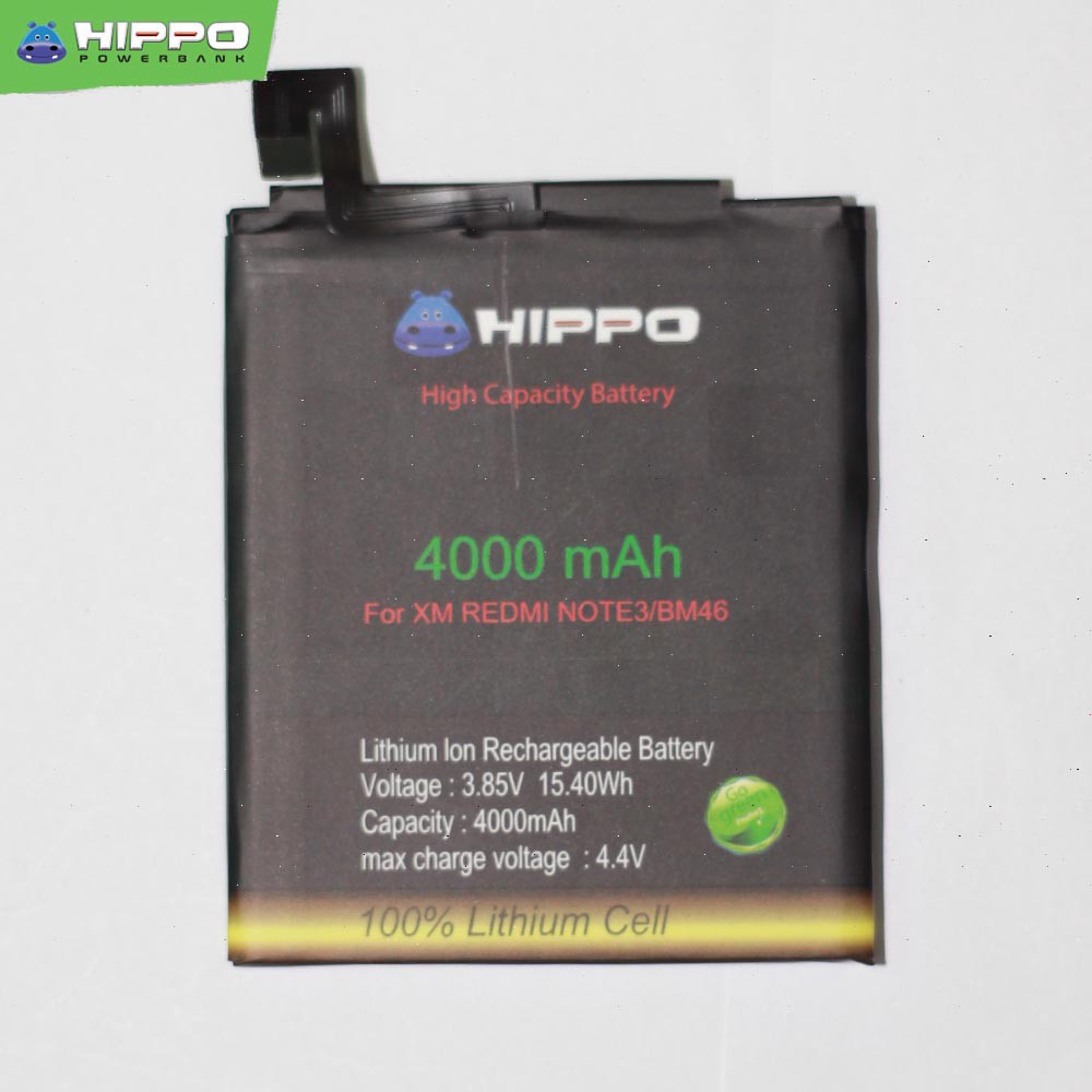 Baterai batere Hippo Xiaomi BM47 Redmi 3 / 3S / 3 Prime / 4X / 4X Prime - BM46 Redmi Note 3 / 3 Pro