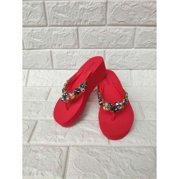 SANDAL JEPIT INGVIVI 799 SWAROSKI WEDGES 5cm