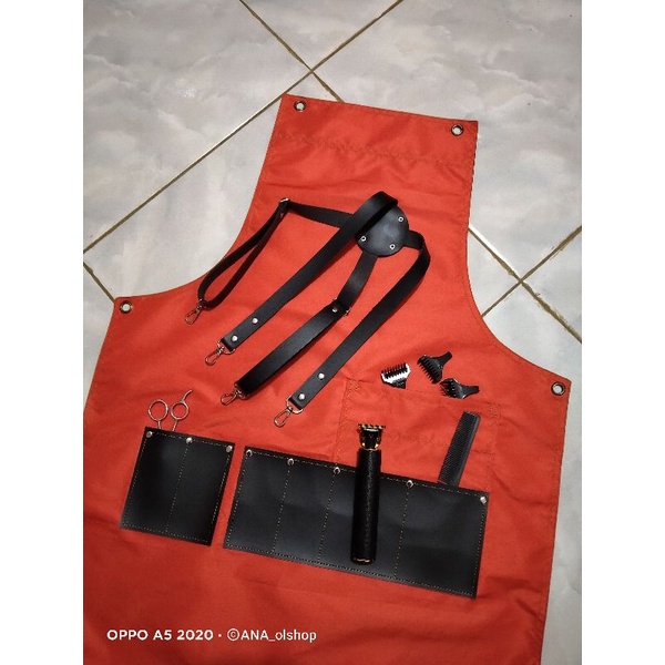 Apron Barber COD (bayar di tempat) Apron barbershop  celemek barista waterproff apron barbershop murah