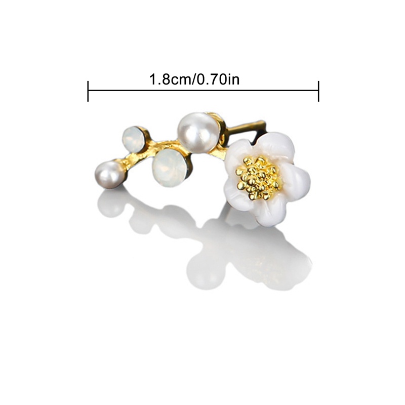 Anting Tusuk Sterling Silver 925 Desain Bunga Daisy Untuk Wanita