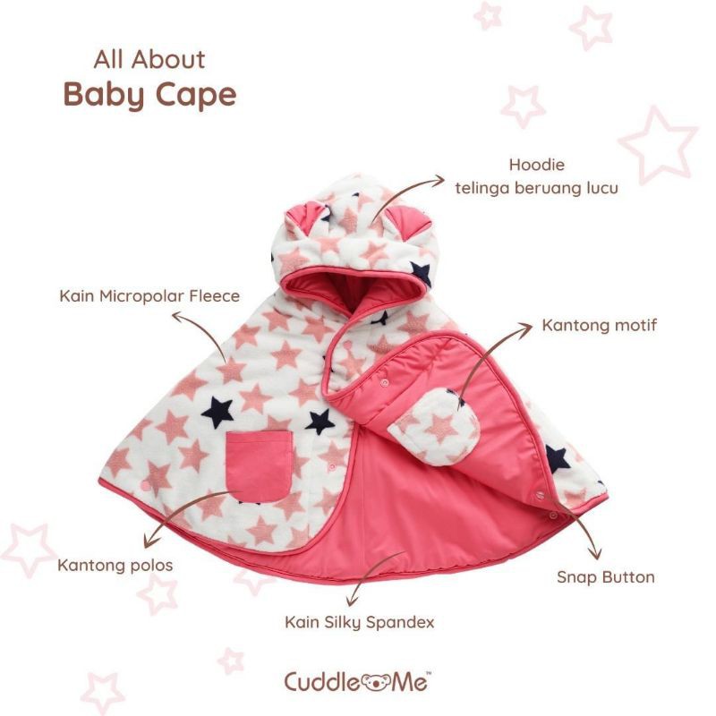 Cuddleme Babycape Dan Booties Jaket Bayi Newborn Bolak Balik SNI Nyaman BERGARANSI