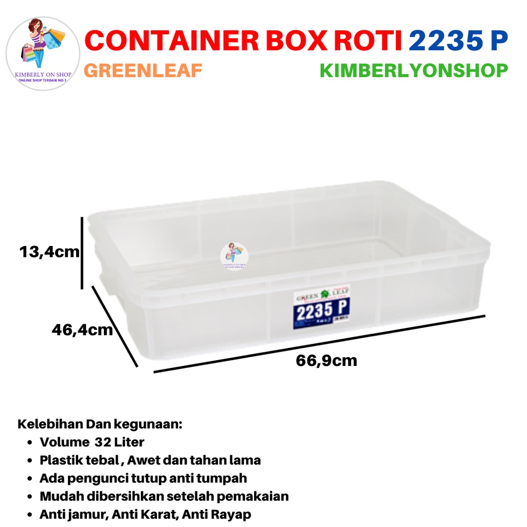 Container Box 32 Liter 2235 P Green Leaf