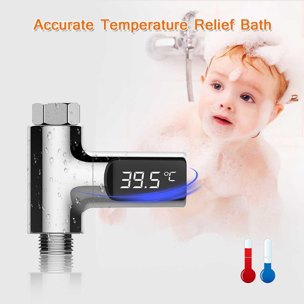 ZhiNuan Shower Thermometer LED Display Home Water - BD-LS-01