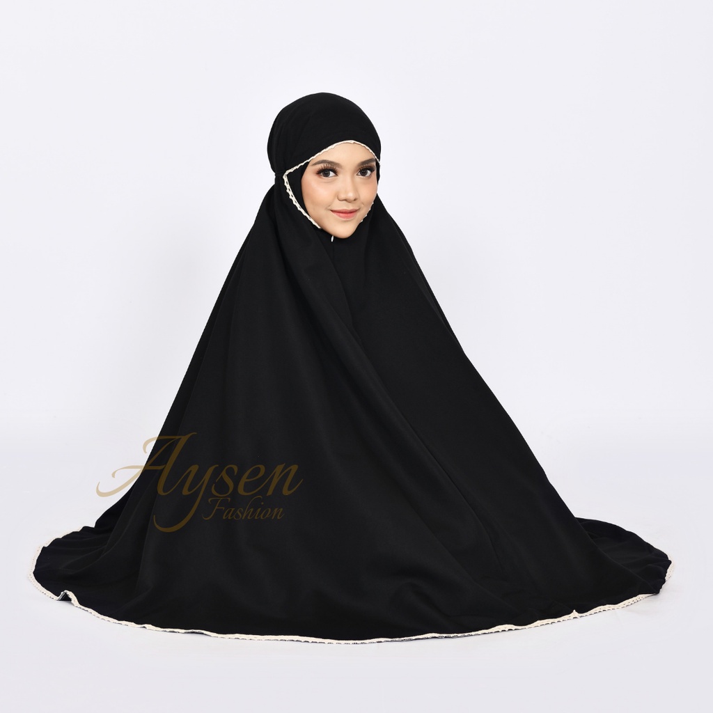 Mukena Dewasa Traveling 2 in 1 Resleting Katun Polos Yesifaseries