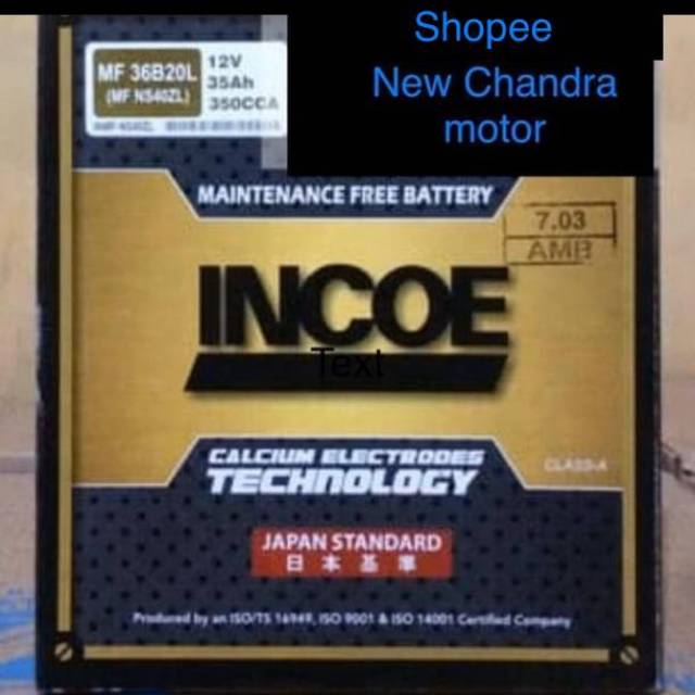 aki mobil INCOE Ns40zl ACCU kering