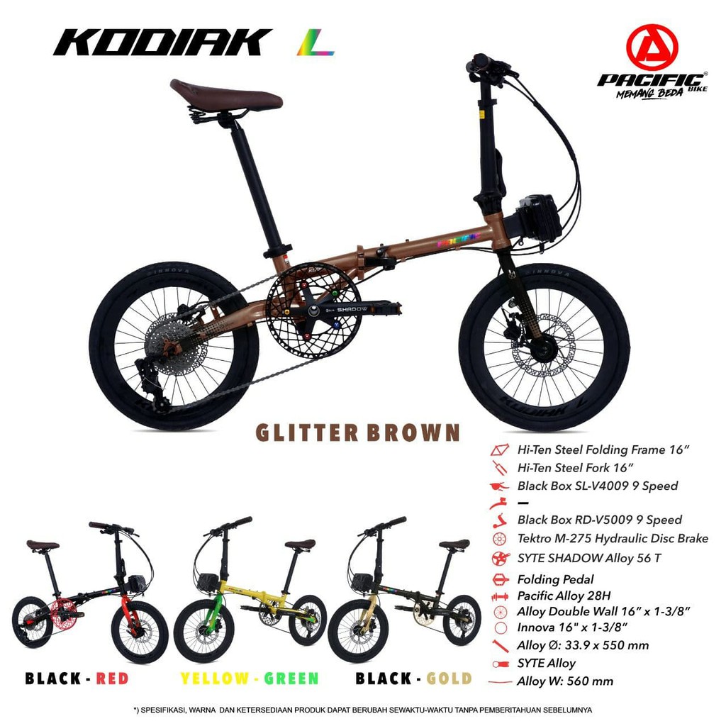 FOLDING BIKE / SEPEDA LIPAT 16 INCH / LIPAT KODIAK L PACIFIC