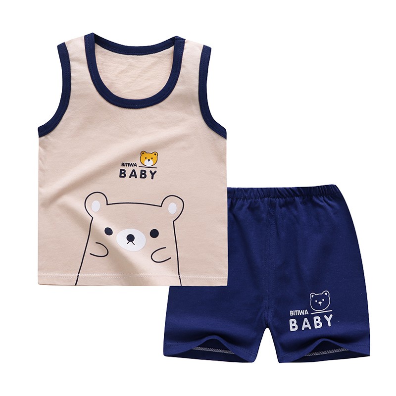 Baju Rumah Anak / Setelan Anak Impor / Setelan Baju Anak / Setelan Kaos Oblong Anak / Set Baju Anak Motif Kucing Kelinci Baby Shark /  Baju Anak Lucu