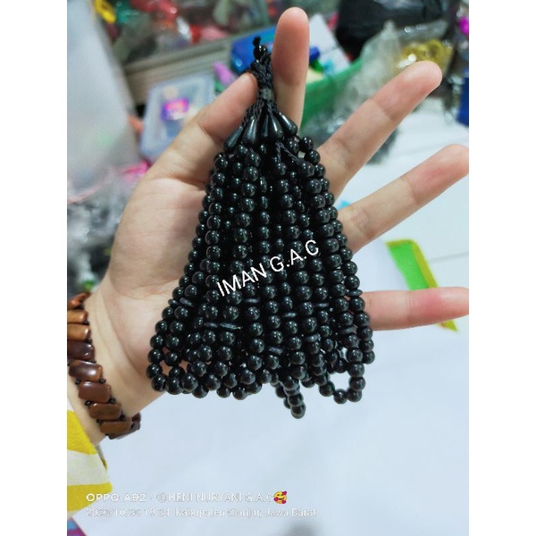 12pcs gelang tasbih batu limbad hitam isi 33/gelang batu blustin dan limbad hitam black jade