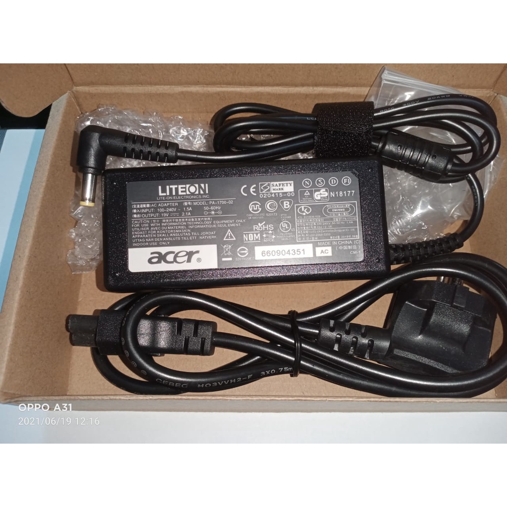 Adaptor Charger Casan Acer Aspire 722,725,V5-132,V5-121,V5-131,756,751