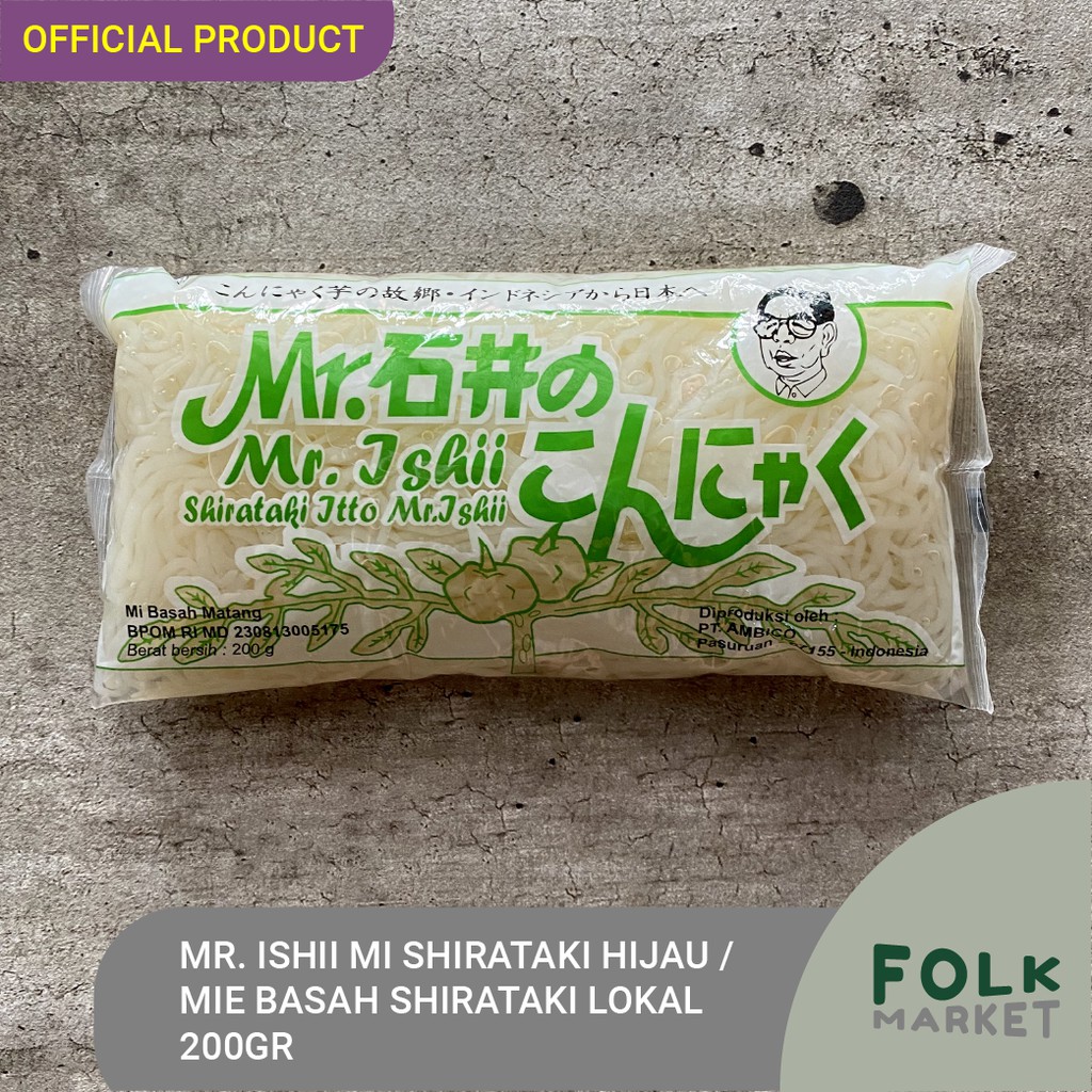 

MR. ISHII Mi Shirataki Hijau / Mie Basah Shirataki Lokal 200 gr