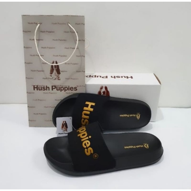 Sandal hush puppies slide, Sandal Slop hush puppies unisex, sandal casual pria, Sendal slide on