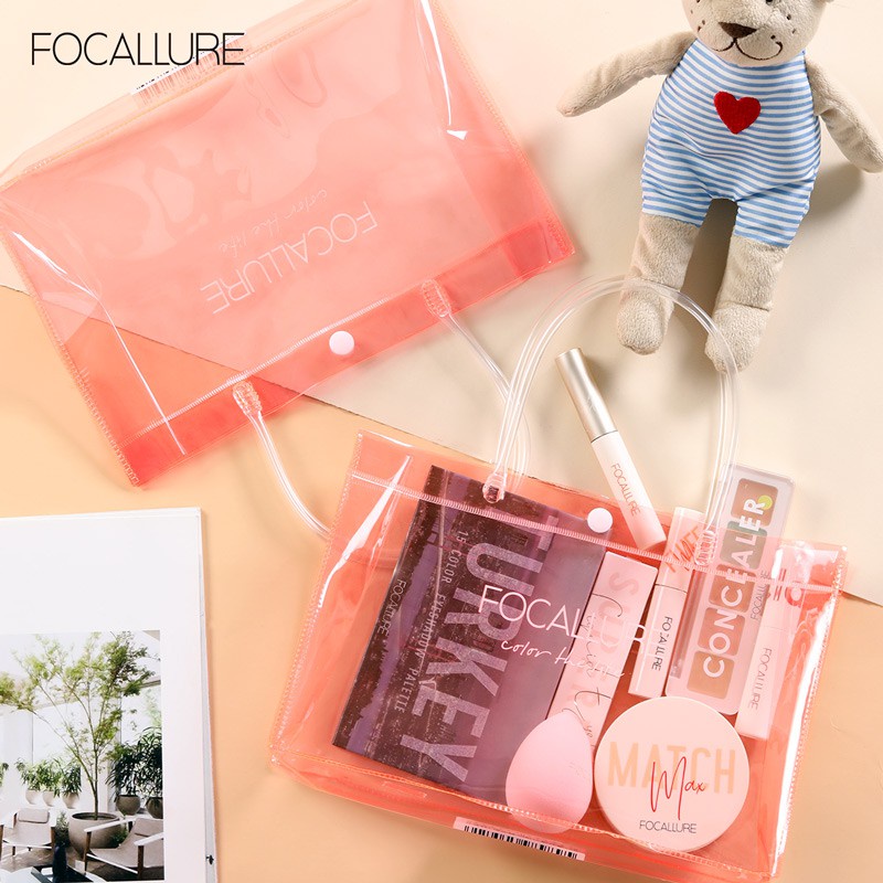 FOCALLURE PVC BAG hand beauty bag Makeup Bags