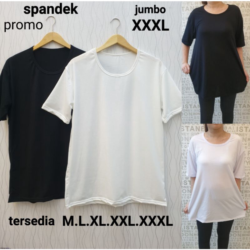 Meygrosir spandex manset kaos M.L.XL.XXL.XXXL JOMBO tgn pendek bahan bagus