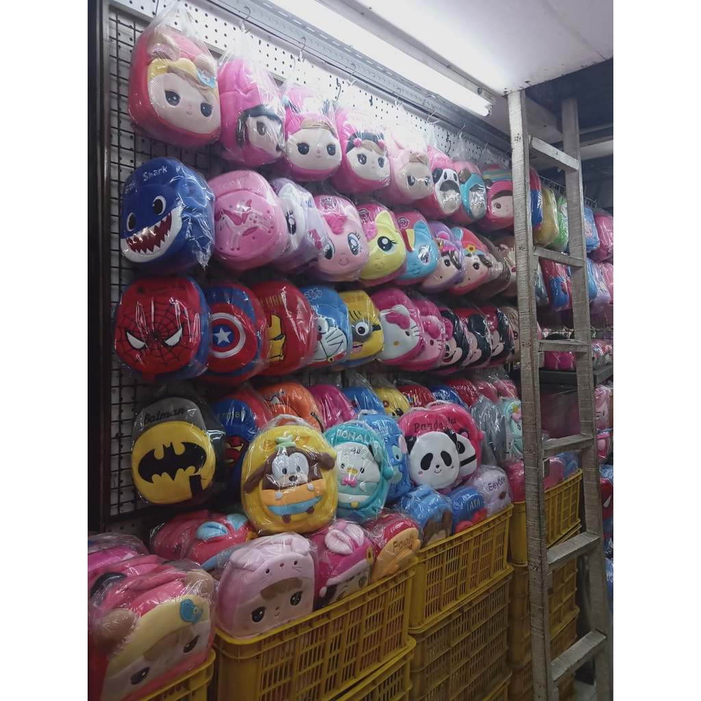 Tas ransel Anak Import karakter boneka panda cute anak sekolah baby kids paud