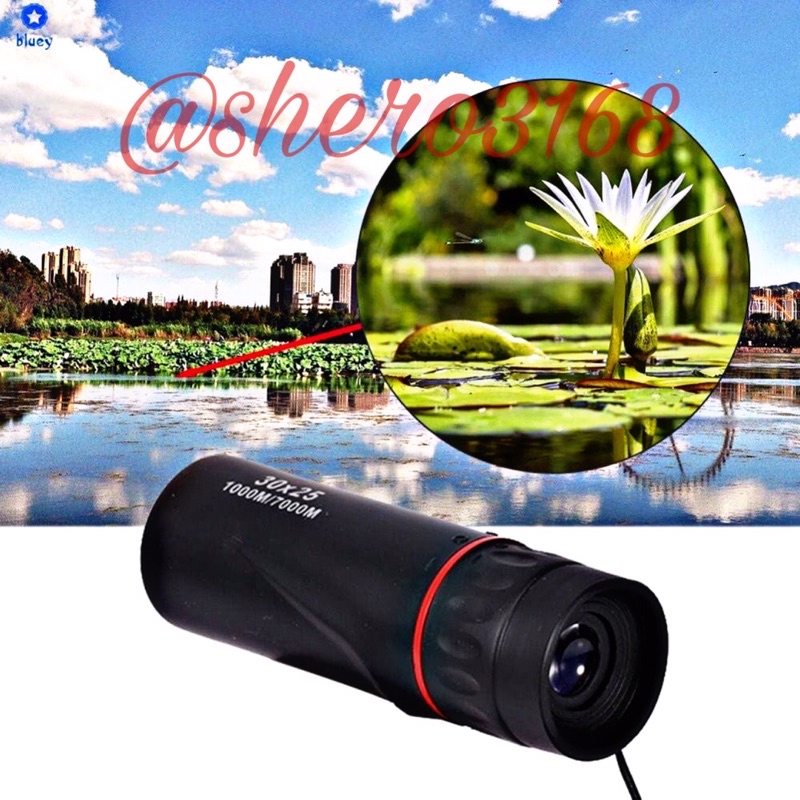 Teropong single 30x25 monocular 30x25 optical monocular night vision focus telescope zoomable 10x scope waterproof