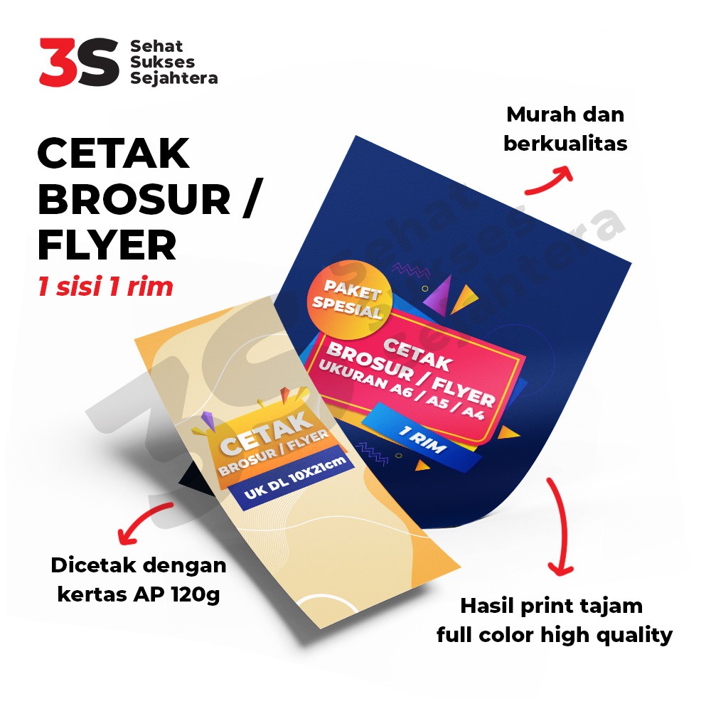 Jual Termurah!! Cetak Brosur Flyer Leaflet Pamflet Art Paper 120gsm ...