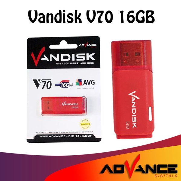 Flashdisk Vandisk 16gb/8gb/4gb/32gb  V70 Advance USB 2.0 ORI