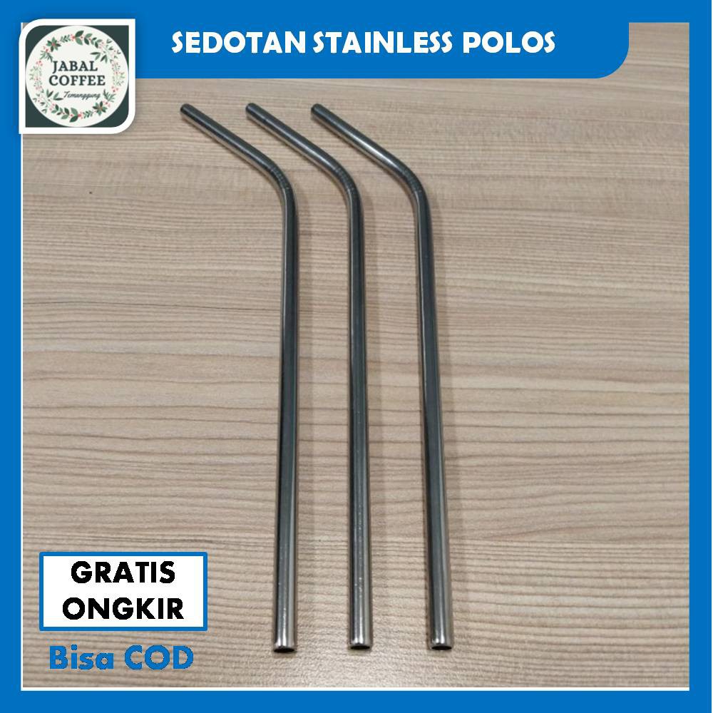 Sedotan Stainless Steel Bengkok / Sedotan Stainless Steel Straw / Sedotan Minuman J107