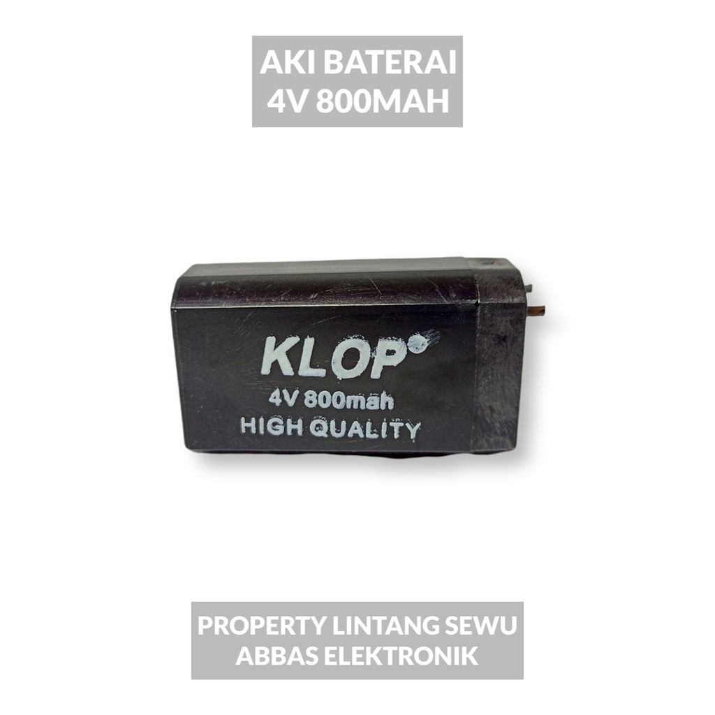 baterai aki accu kering 4 volt 800 mA 800mA lampu emergency   audio portabel elektro