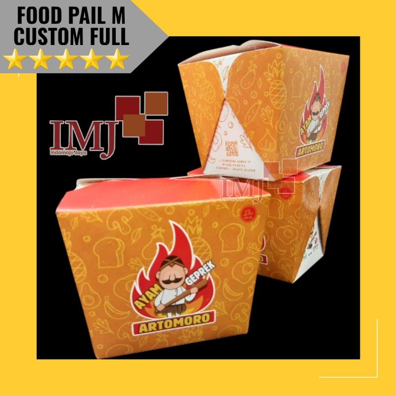 Jual Food Pail M Custom Dus Kardus Ayam Geprek Custom Indonesia Shopee