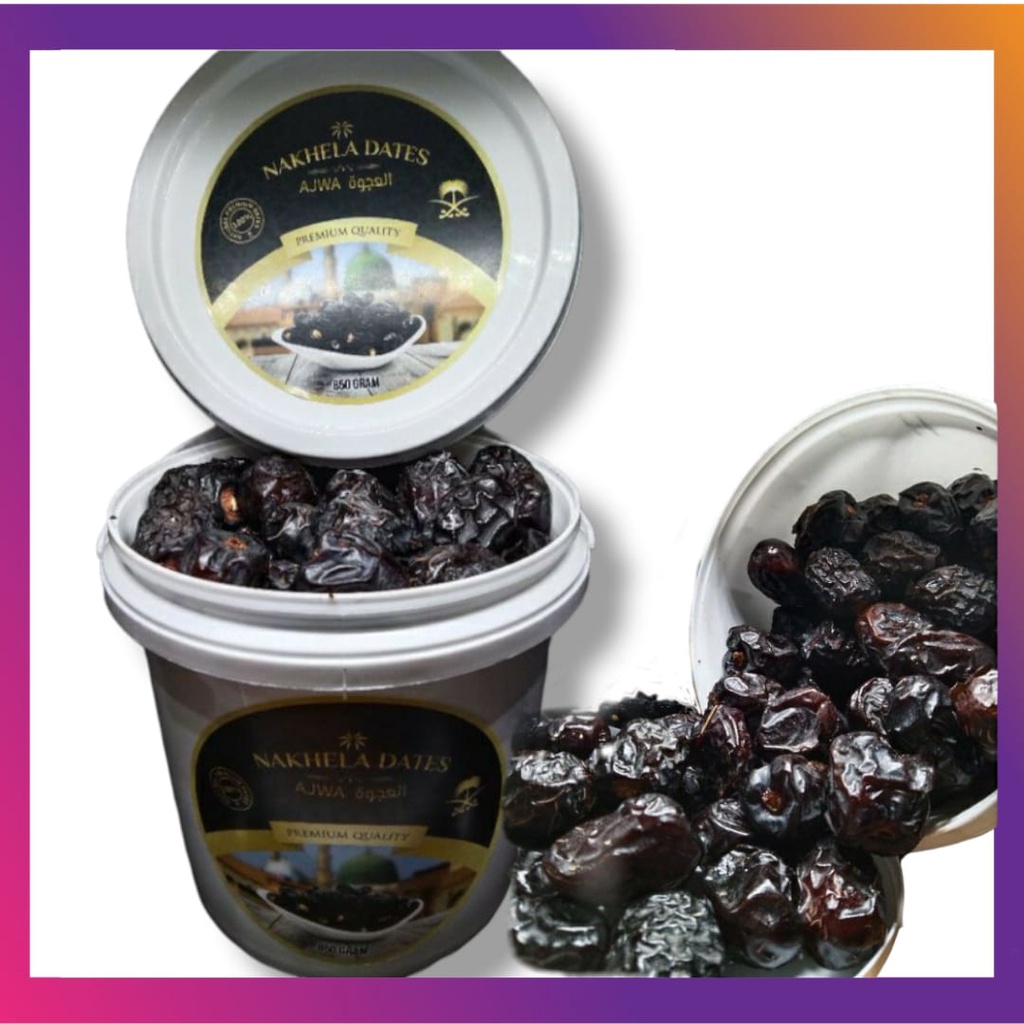 

KURMA AJWA NAKHELA MADINAH DATES EKSKLUSIF EMBER 850 gr