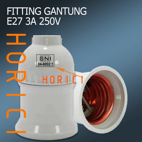 3A-5A 250V FITTING GANTUNG HITAM &amp; PUTIH Fiting - Fitting gantung Itami -Lamp Holder Itami