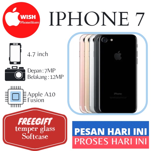 APPLE IPHONE 7 32GB/128GB FULLSET SECOND LIKE NEW - GARANSI MULUS TERPERCAYA