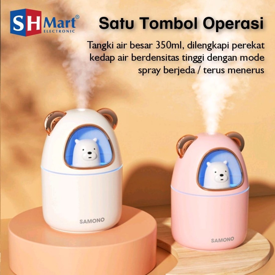 AIR HUMIDIFIER MINI SW-HU40 KAPASITAS 350 ML PELEMBAB UDARA SAMONO