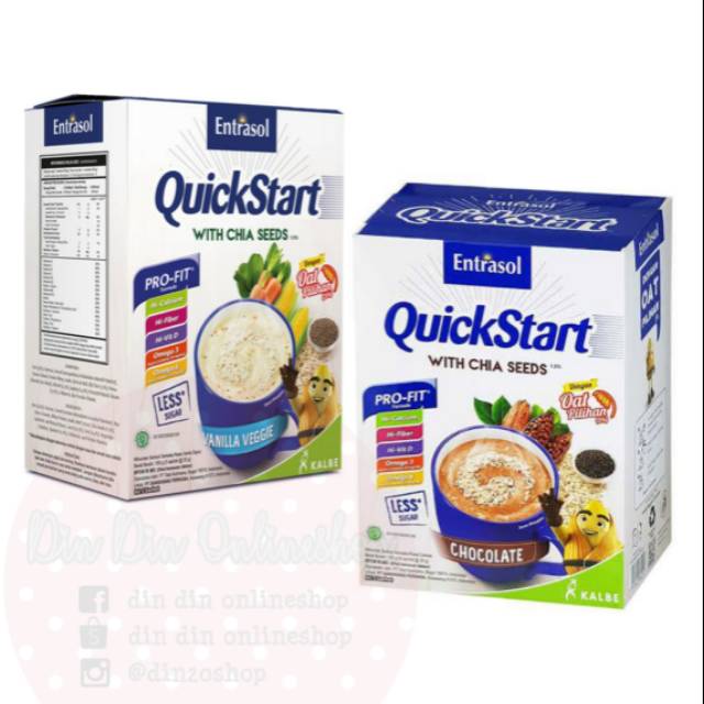 

ENTRASOL QUICKSTART Quick Start with Chia Seeds Chocolate Vanilla Veggie 5 sachet