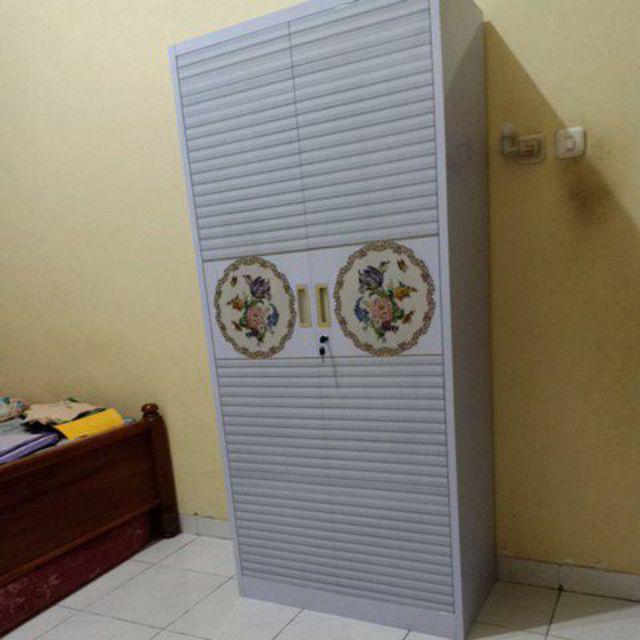Lemari Pakaian 2 Pintu Besi Plat 8182