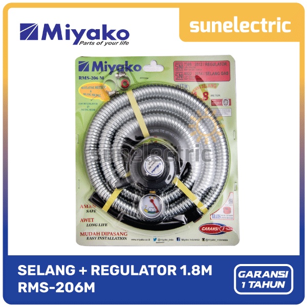Miyako RMS 206 M Selang Regulator Gas [1.8 Meter] RMS 206M / RMS206 M / RMS-206 M / RMS-206M / RMS20
