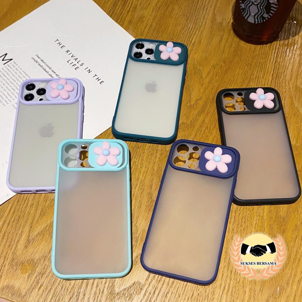 SOFTCASE SLIDE PELINDUNG KAMERA FLOWER 3D SAMSUNG A02S A10S A10 M10 M11 A11 A21S A20 A20S A30 A30S A31 A32 A50 A50S A51 A52 BSB4885