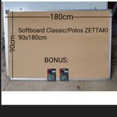 

Softboard CorkPinBoard/Papan Mading Gantung ZETTAKI 90x180cm