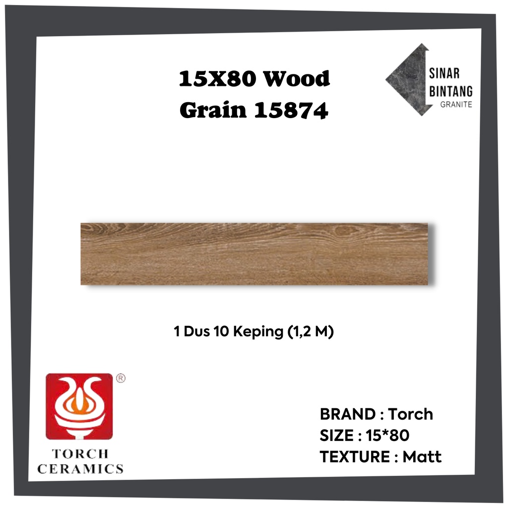 Granit 15X80 | Granit Lantai Wood Grain 15874 TORCH