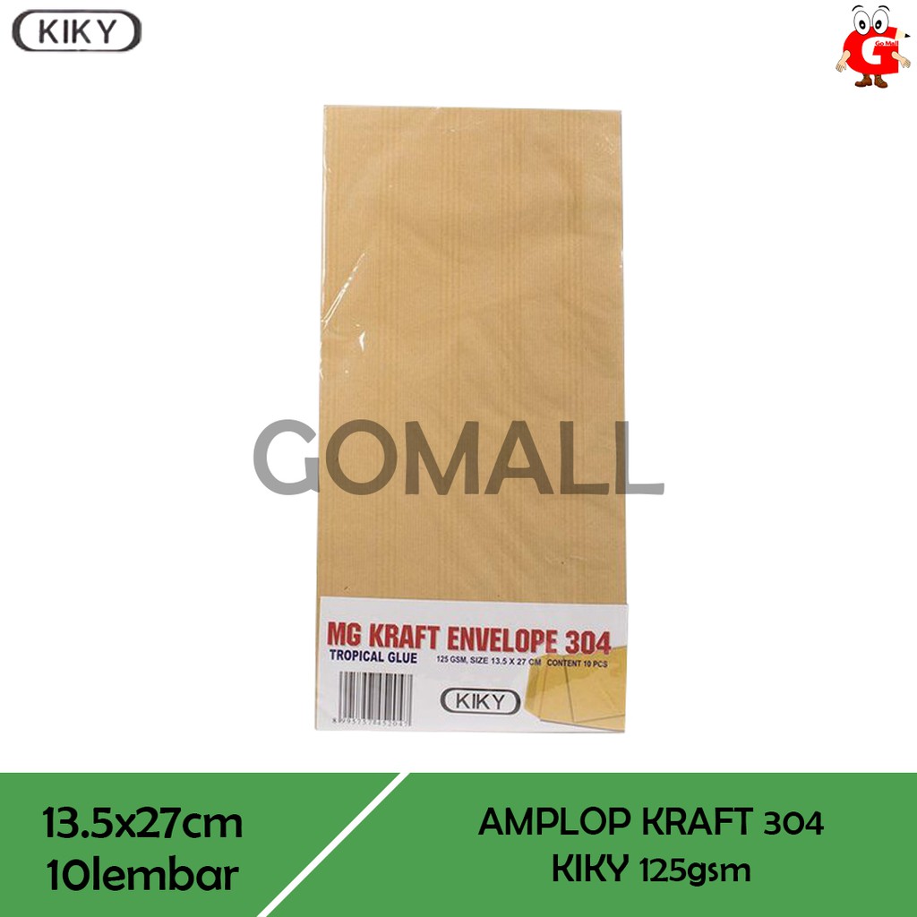 

Amplop coklat 304 kiky isi 10 per pack