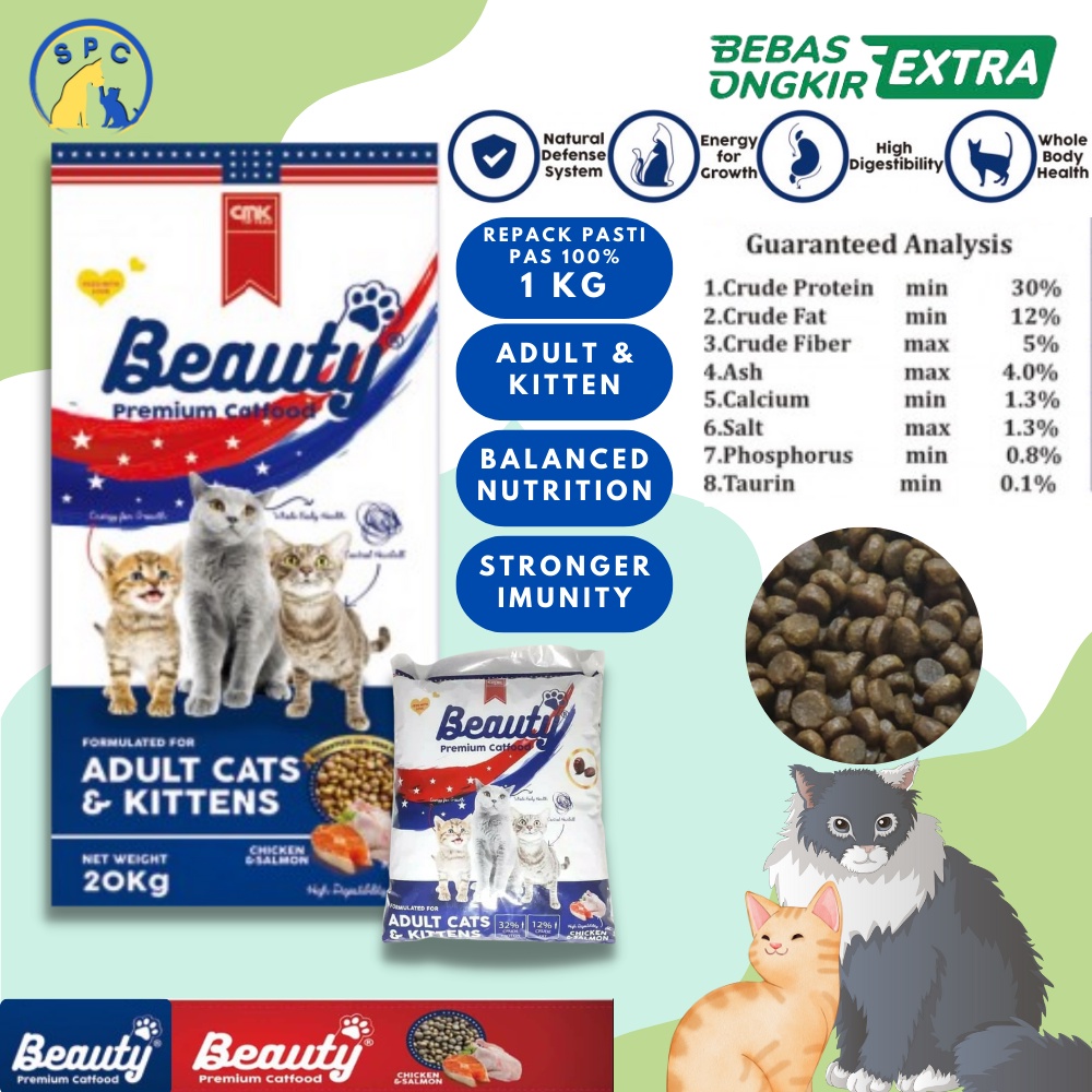 BEAUTY PREMIUM Beauty GOLD Persian CAT FOOD Repack Makanan Kucing Adult Kitten All Stages