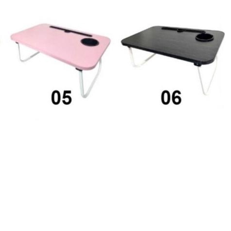 ➴ MEJA LIPAT BELAJAR ANAK PORTABLE LAPTOP MEJA SEKOLAH / MEJA KOMPUTER - KAYU BLACK ✲