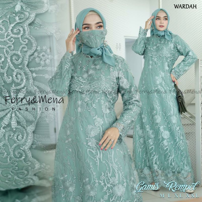 GAMIS PESTA MODERN》GAMIS KONDANGAN》GAMIS TERBARU》KEBAYA TULLE》GAMIS REMPEL ORIGINAL BY FM