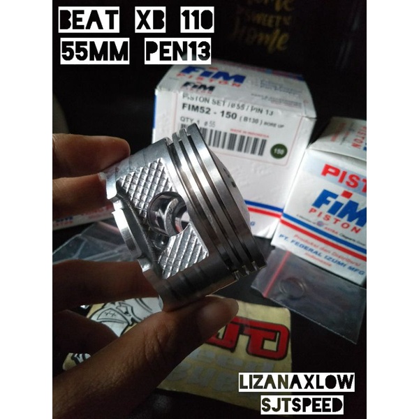 piston fim beat xb 55 pen13 bore up fim52 beat110 karbu