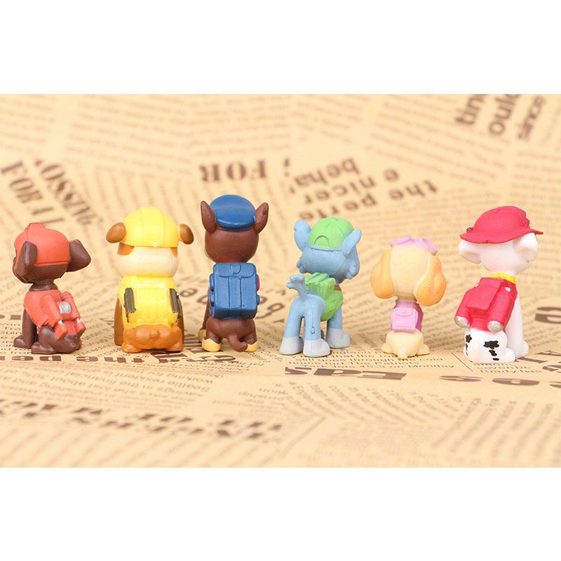 【Ready Stock！！！】12pcs Topper Kue Figure Paw Patrol Chibi Set