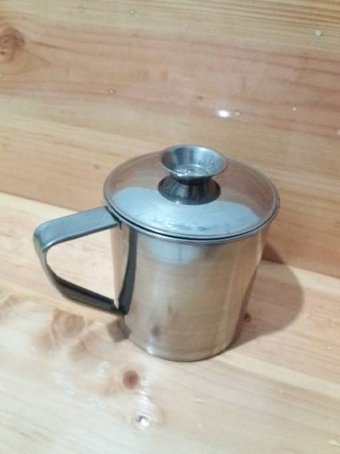 Mug Cangkir Stainless steel / Mug pakai Tutup /10cm /12cm