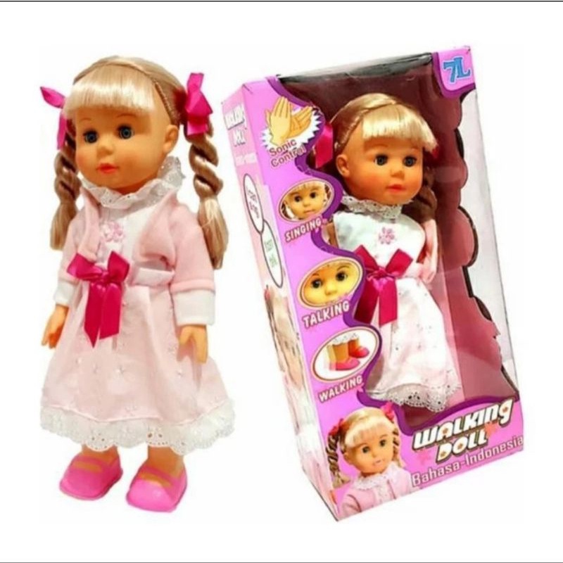 Preloved bekas like New boneka Belinda pink kepang/ walking doll/ singing doll indo