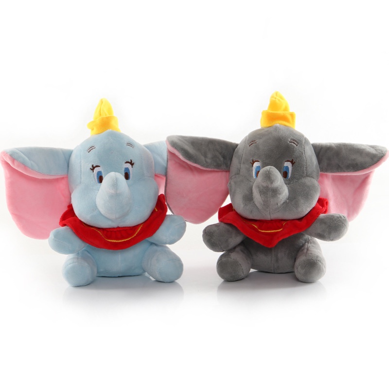 1pc Boneka Dumbo Kartun Anime Gajah Bahan Plush Lembut Ukuran 22cm 12cm Untuk Hadiah Ulang Tahun