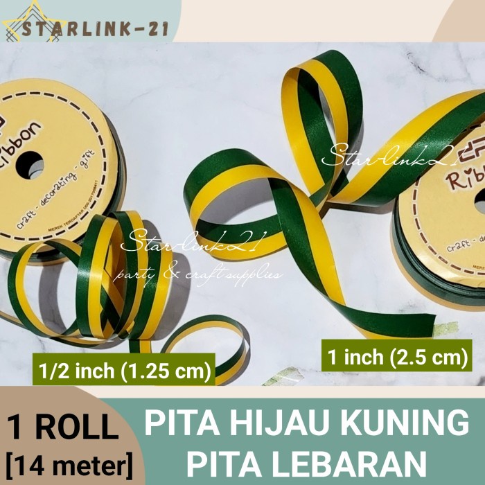 

[ROLL] PITA LEBARAN | PITA HIJAU KUNING | Pita Kado Hampers Lebaran