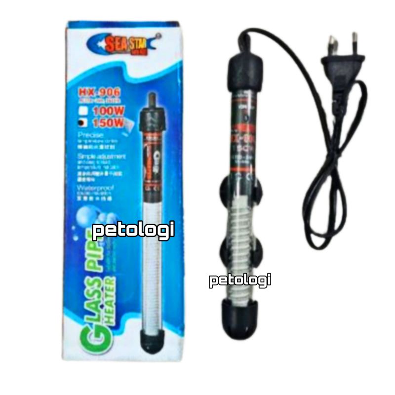 Sea Star HX 906 HX906 Pemanas Air Aquarium Glass Pipe Heater 150 Watt