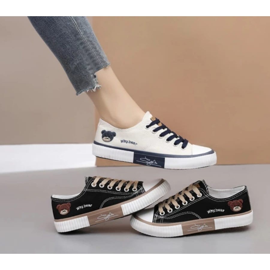 JS_Sepatu Wanita Sneakers Beruang AS167