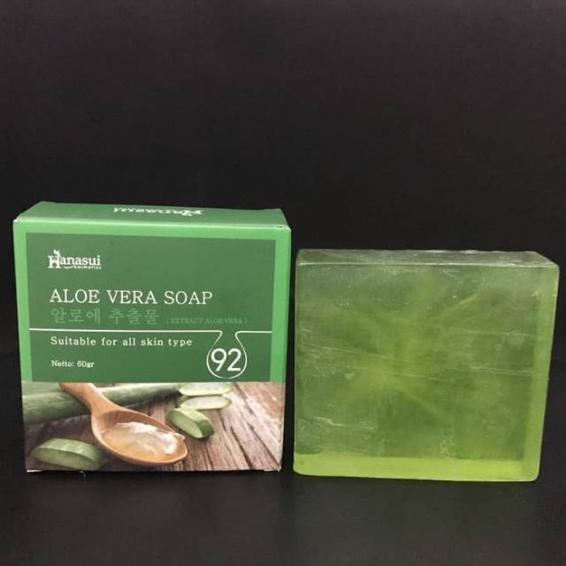 SABUN HANASUI ALOE VERA SOAP BPOM - SABUN LIDAH BUAYA