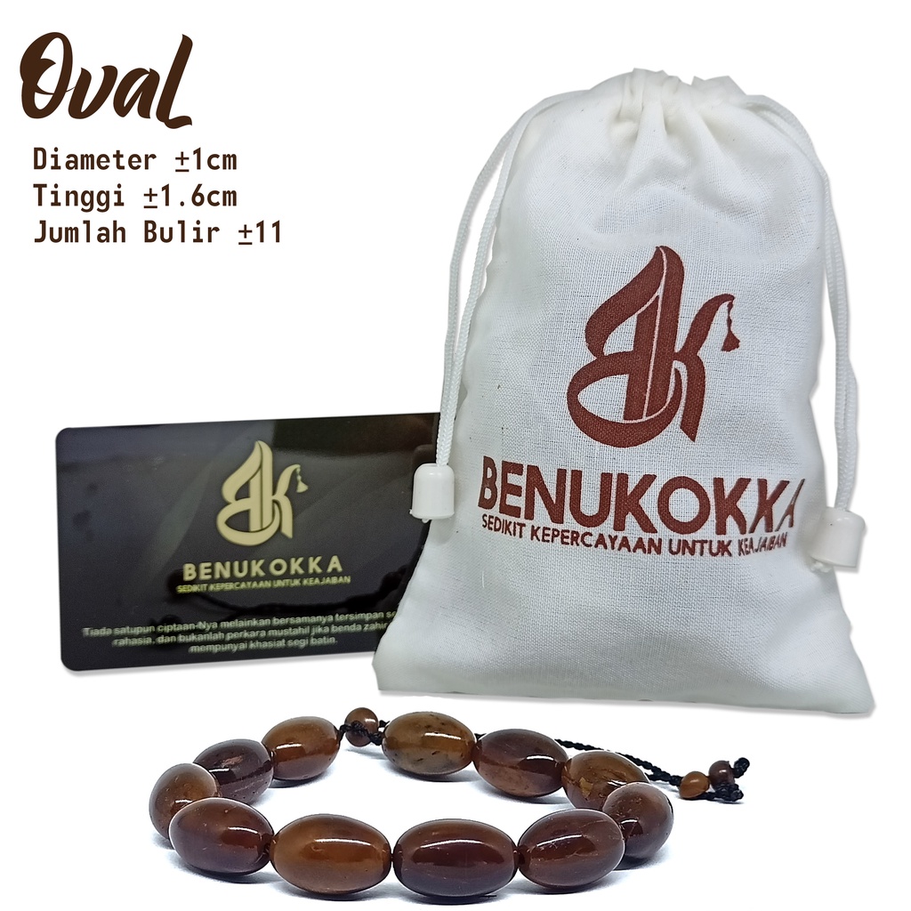GARANSI SELAMANYA Gelang Koka Original Asli Kaukah Gelang Kayu BENUKOKKA-Oval