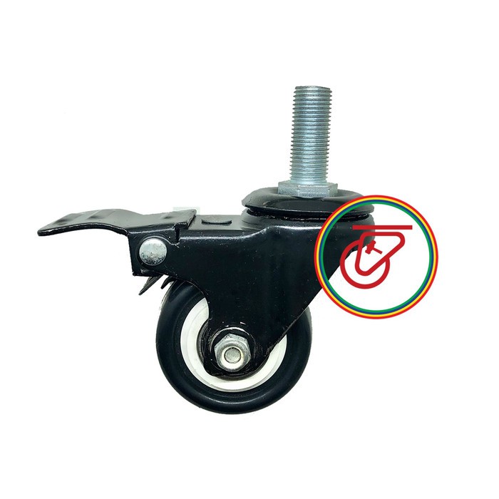 Roda Etalase Rak 2 inch Drat Rem Roda Lemari Roda Kursi Roda Etalase Rak 2 inch Drat Rem Roda Lemari Roda Kursi