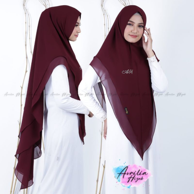 khimar ceruti 2 layer halimah original avrilia hijab